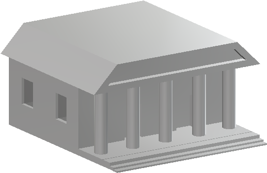 Roman Senate Building Ih - House (600x600), Png Download