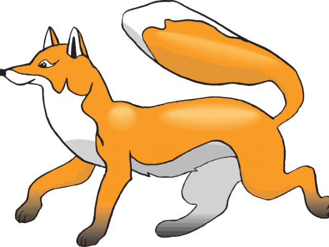 Fox Clipart Walking - Flash Card Of Fox (640x480), Png Download