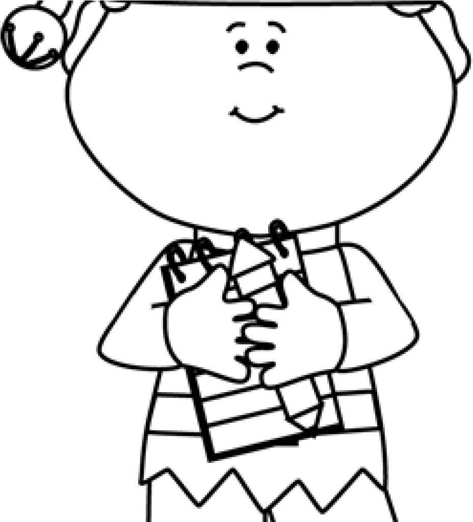 Elf Clipart Black And White Elf Clipart Black And White - Black And White Boy Elf (1024x1024), Png Download