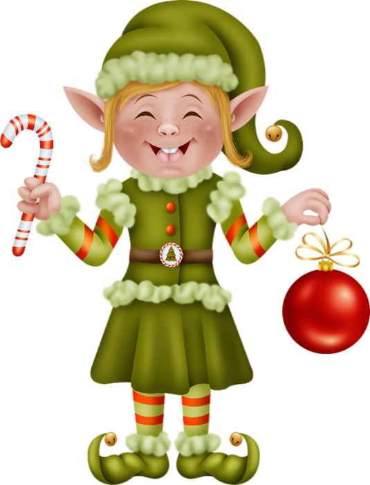 Lutin Png, Tube Personnage De Noël - Cartoon (535x700), Png Download