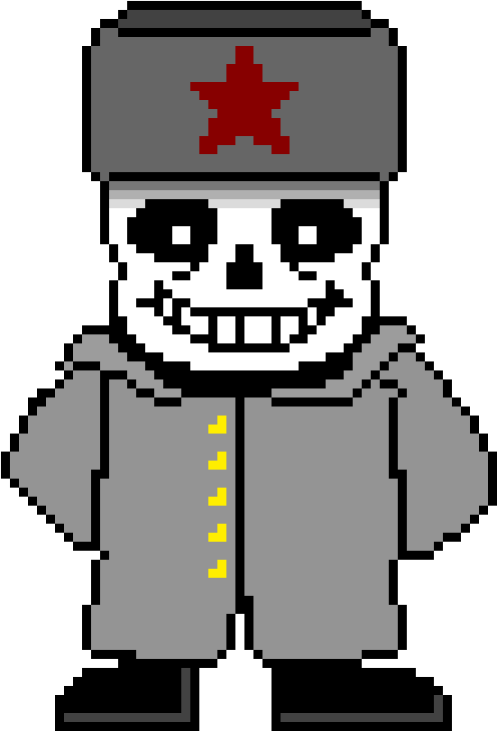 Soviet Sans - Sans Battle Sprite Colored (570x830), Png Download