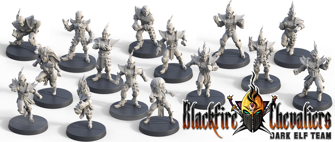 Dark Elf Team - Iron Golem Dark Elves (1100x467), Png Download