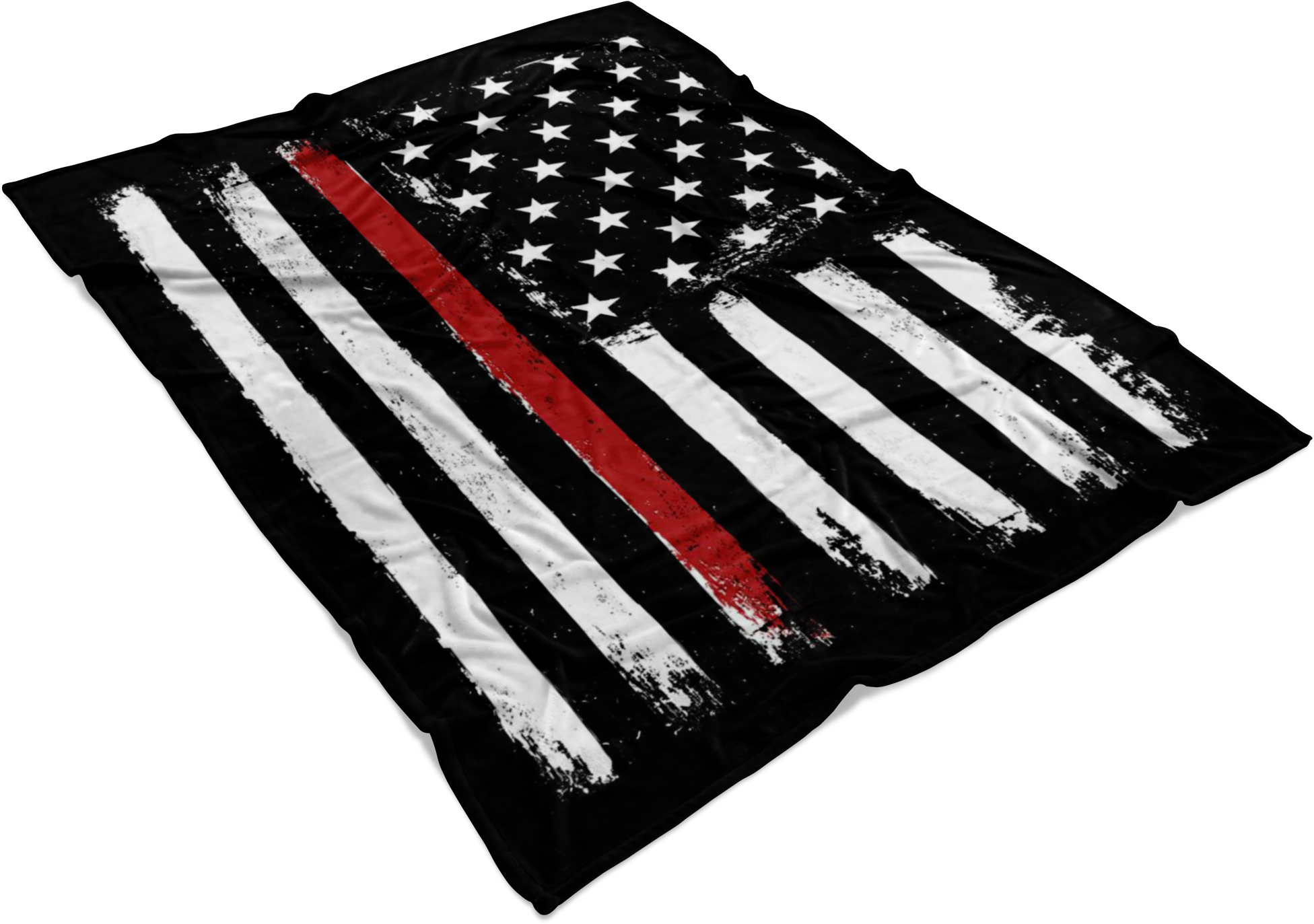 Distressed Thin Red Line Stars And Stripes Fleece Blanket - Stock Exchange (2000x2000), Png Download