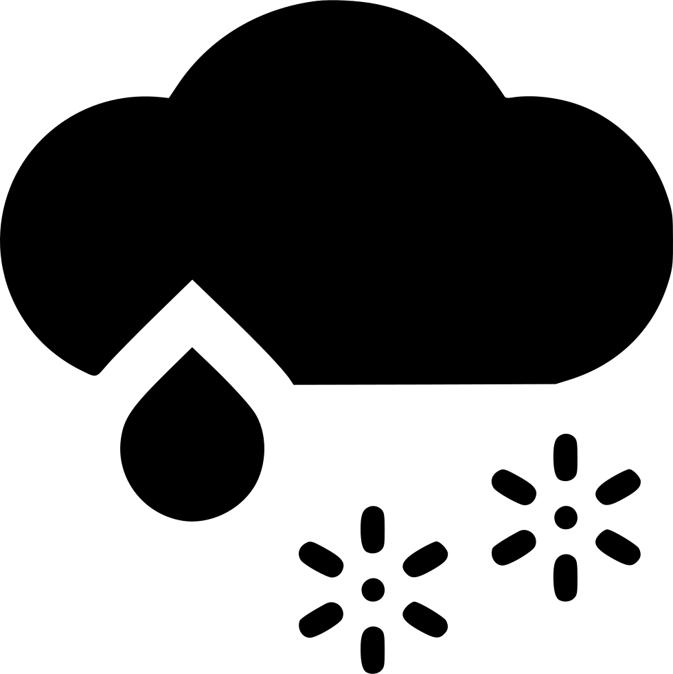 Cloud Rain Snow Wintry Mix Svg Png Icon Free Download - Rain Snow Clip Art (980x982), Png Download