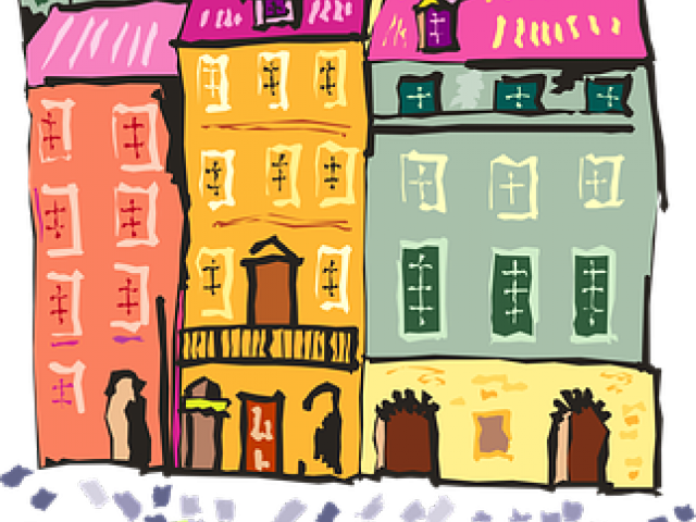 Apartment Complex Clipart Church Building - Clip Art (640x480), Png Download