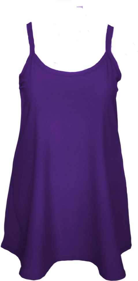 Purple Spaghetti Strap Fit And Flare Slip Dress For - Day Dress (731x1024), Png Download