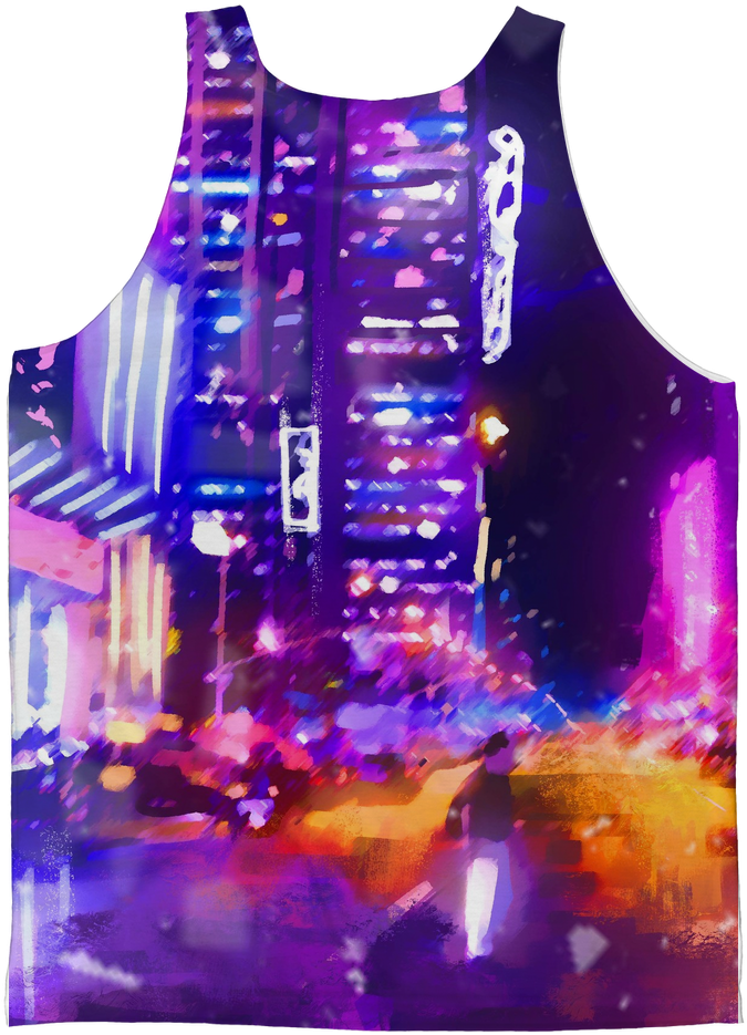 Ariel Versace "city Lights" Classic Sublimation Adult - Active Tank (1024x1024), Png Download
