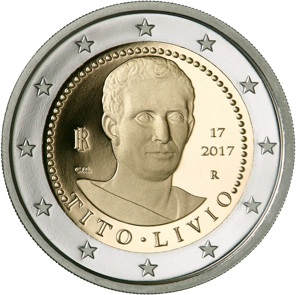 New €2 Marks Bi-millenary Of The Death Of Famed Historian - Labels Baby Shower Girl Printable Free (1000x998), Png Download