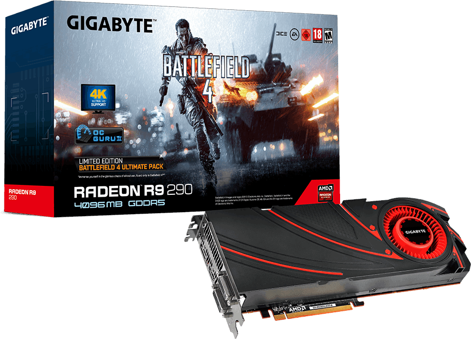 Gv R929d5 4gd B Ga - Gigabyte R9 270x 4gb Gddr5 (1000x1000), Png Download