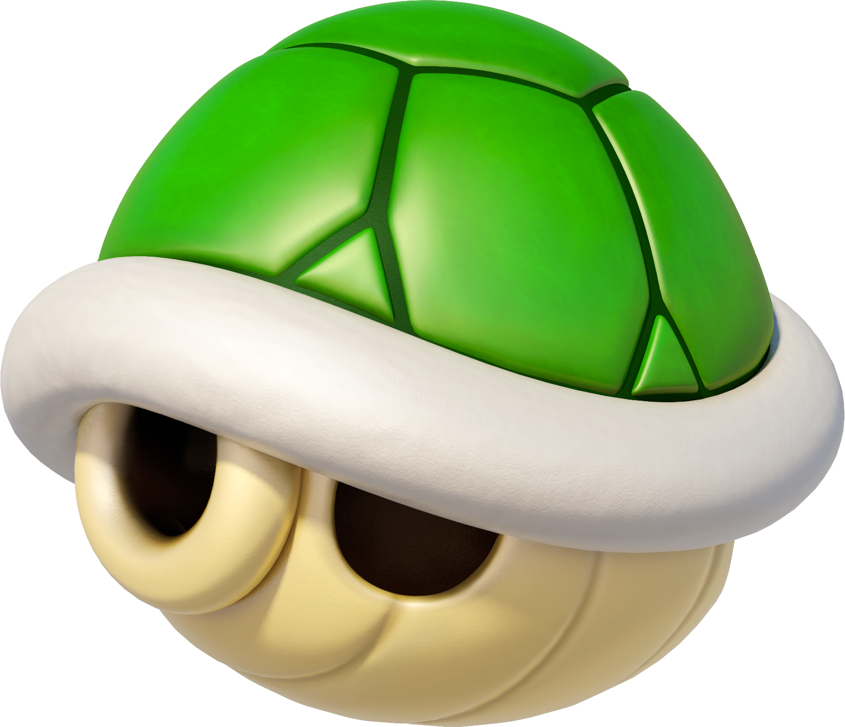 The Green Shell, The Staple Projectile Of The Mario - Mario Kart Green Shell (1660x1428), Png Download