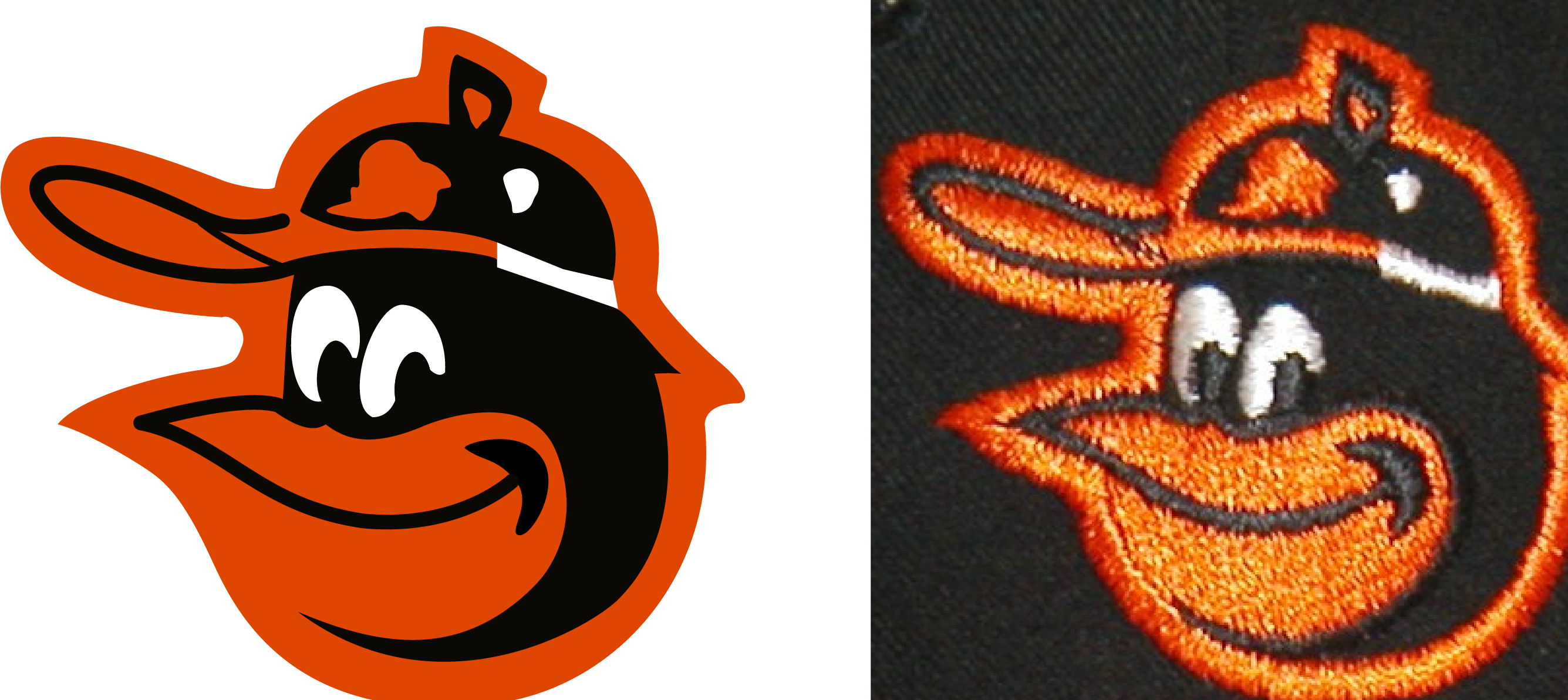 Baltimore Orioles Cartoon Bird Cap Logos « The Cartoon (2671x1193), Png Download