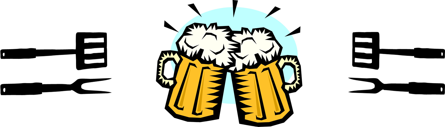 Bbq Beer Cliparts - Beer Bbq Clip Art (1516x434), Png Download