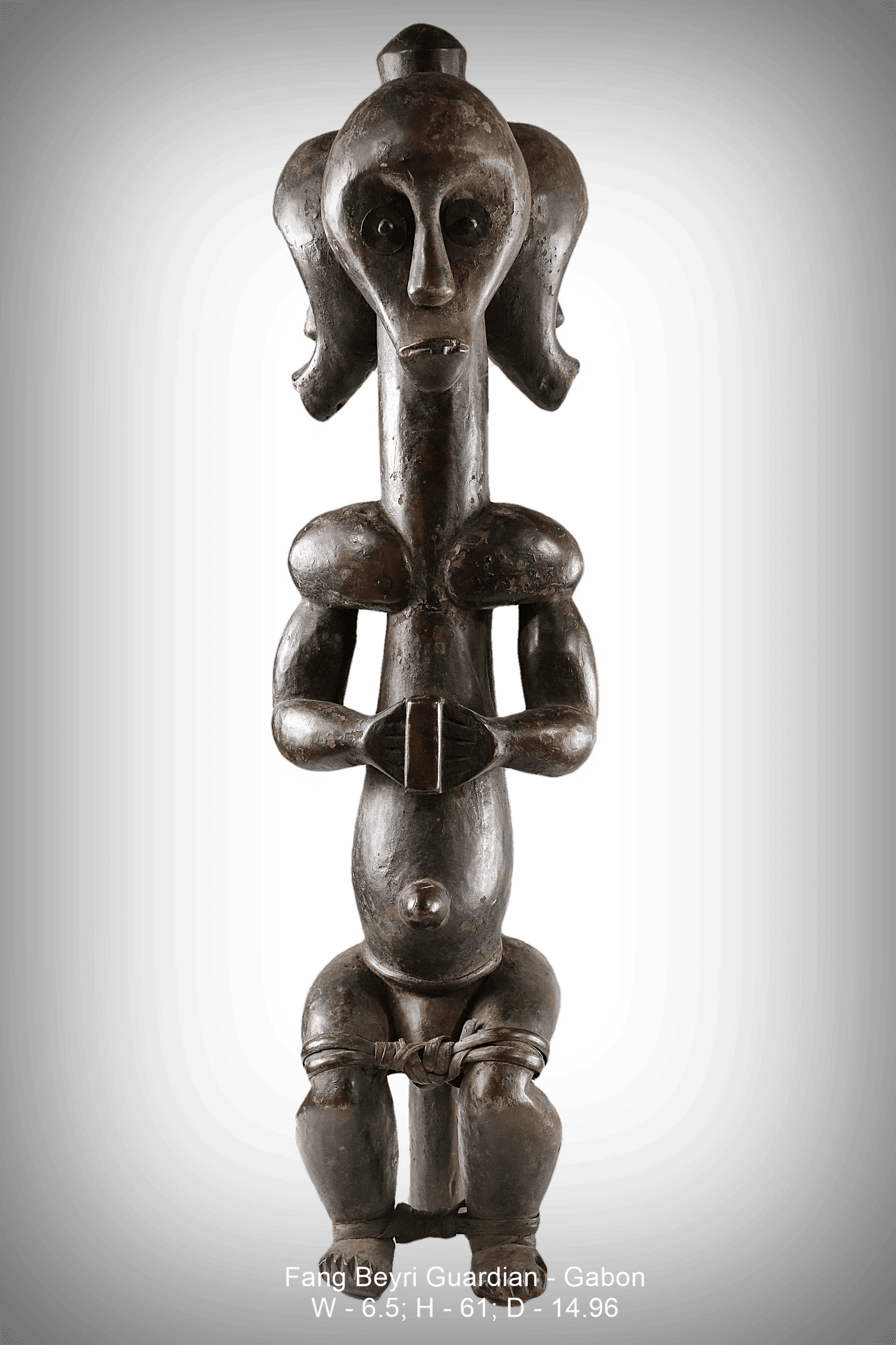 Fang Beyri Guardian Gabon - Statue (1672x2509), Png Download