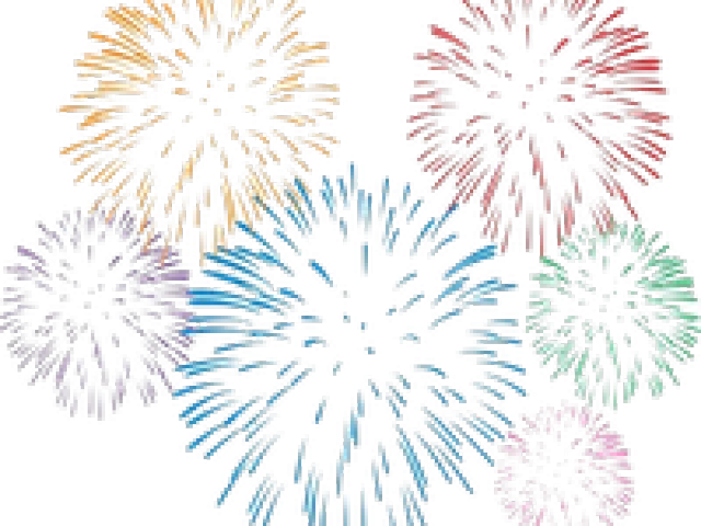 Drawn Fireworks Transparent Background - Fireworks Png (640x480), Png Download