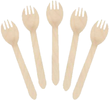 Wooden Spork - Fork (550x700), Png Download