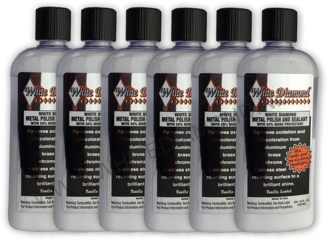 White Diamond Metal Polish 12 Bottles Plus 2 Black (666x499), Png Download