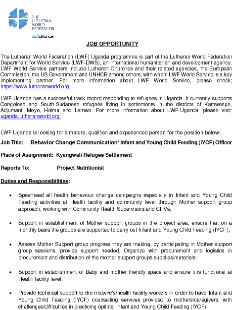 We're Hiring - Lutheran World Federation (612x792), Png Download