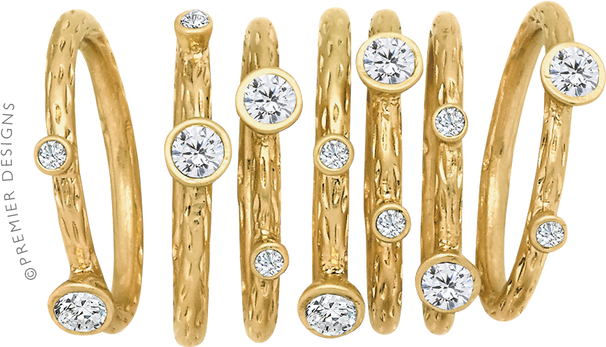 Pile It On Rings - Body Jewelry (1012x660), Png Download