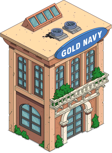 Gold Navy - House (476x650), Png Download