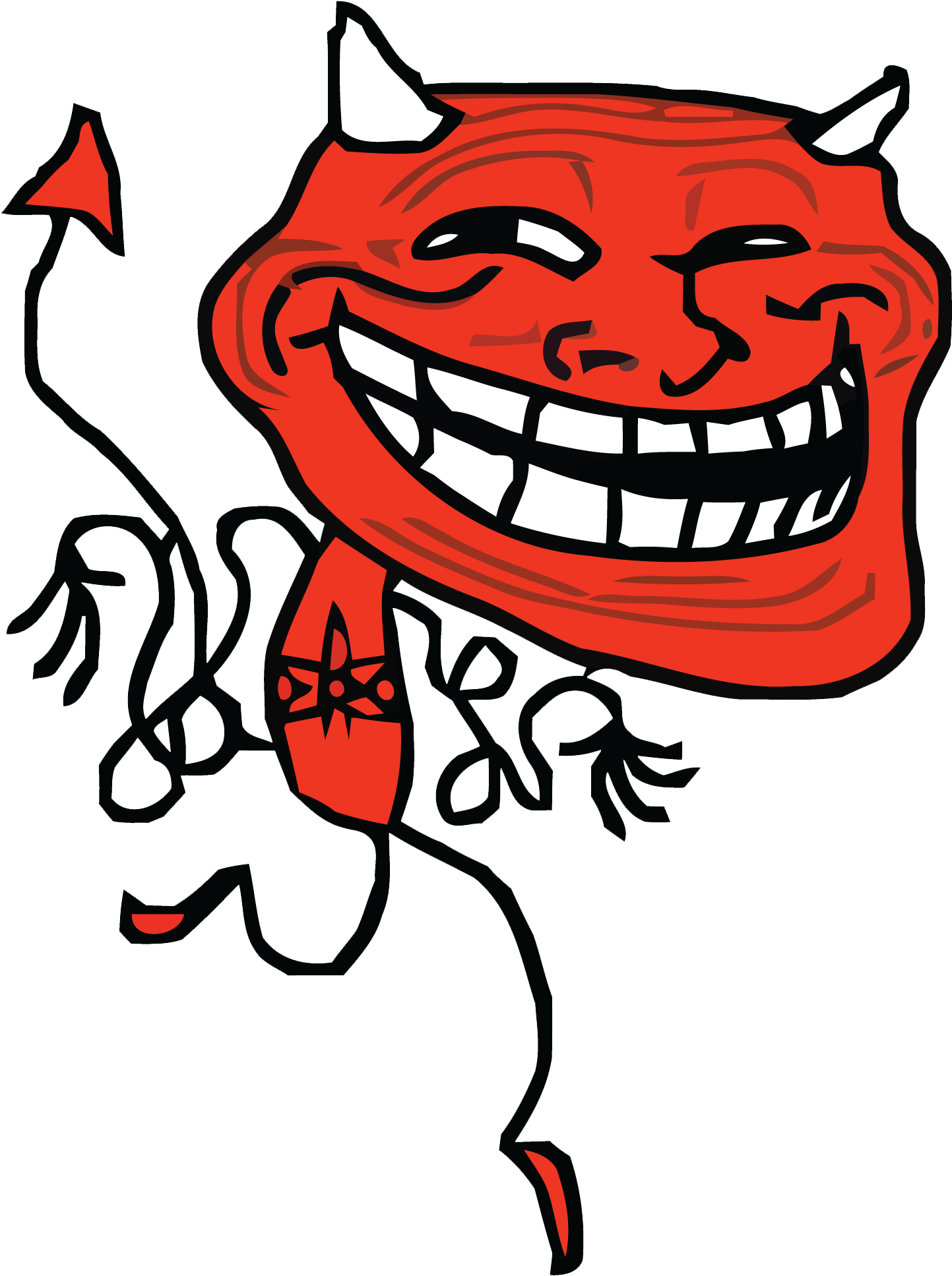 Devil Troll Face (1500x1976), Png Download
