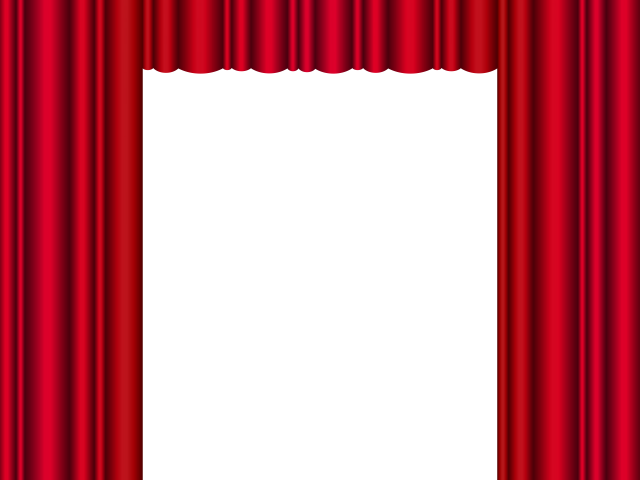 Curtain Clipart Theatre Performance - Picture Frame (640x480), Png Download