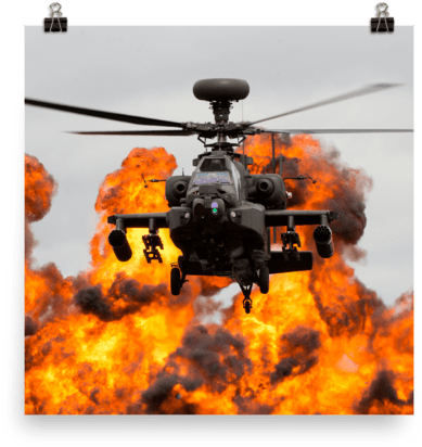 Apache Helicopter Putting On A Display - Boeing Ah-64 Apache (600x600), Png Download