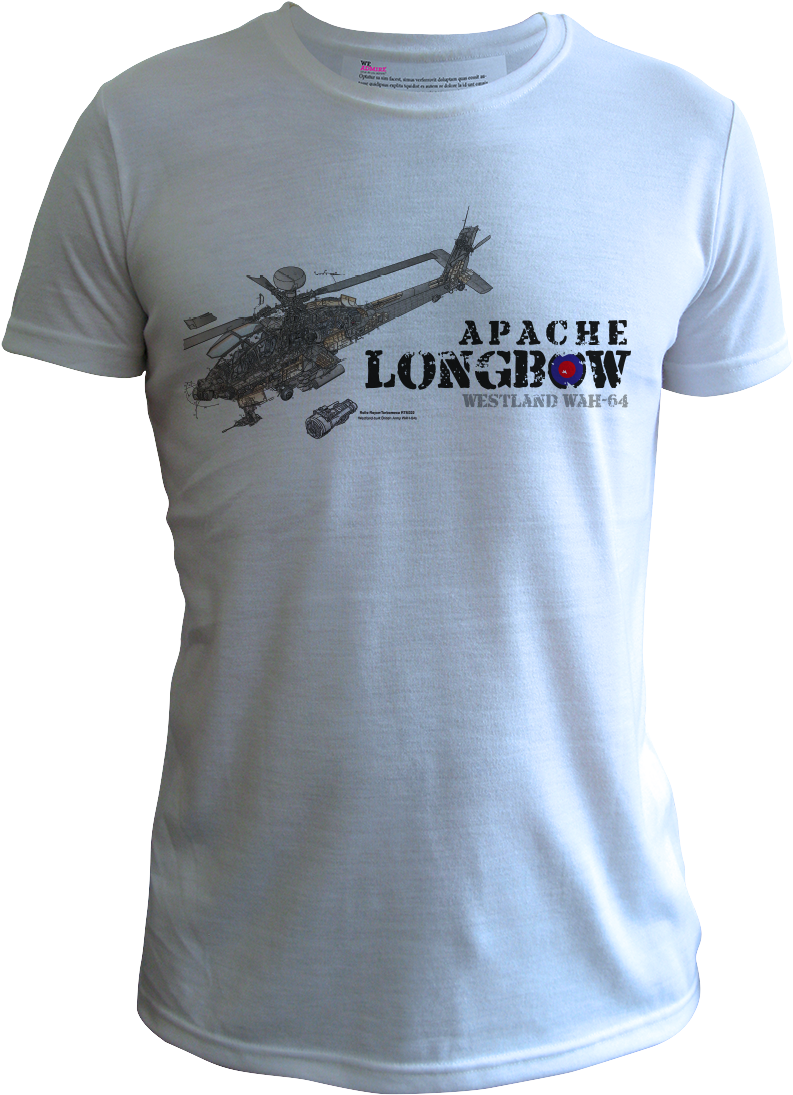 Apache Wah64 Men Blue - Apache Helicopter On T Shirt (800x1101), Png Download