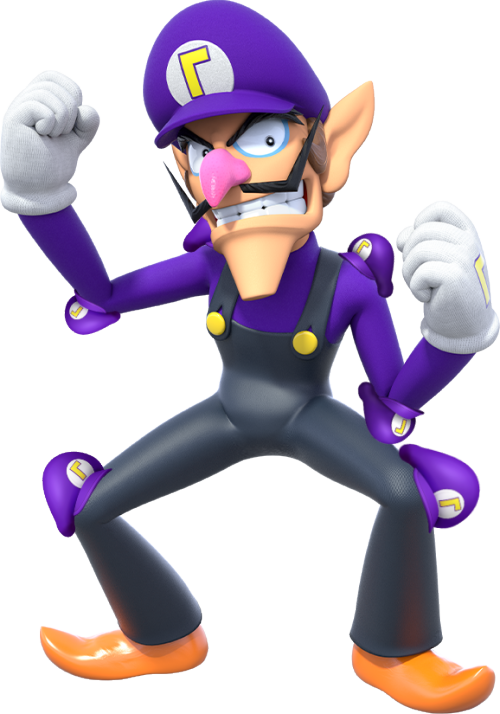 Waluigi's Hat On Various Objects And Creatures Waluigi's - Waluigi Super Mario Party Render (500x714), Png Download