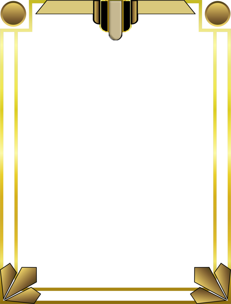 Money Clipart Banner 18 Clip Art Border - Art Deco Gold Frame (780x1024), Png Download