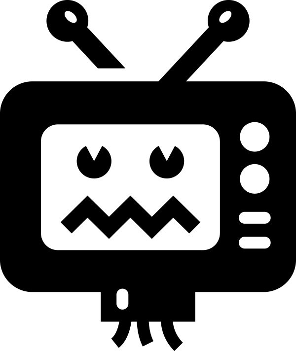 Tv Clipart Broken Tv - Broken Tv Icon (600x712), Png Download
