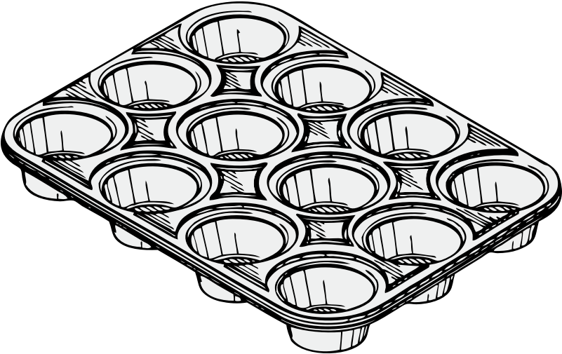 Muffin Pan Clipart (800x800), Png Download