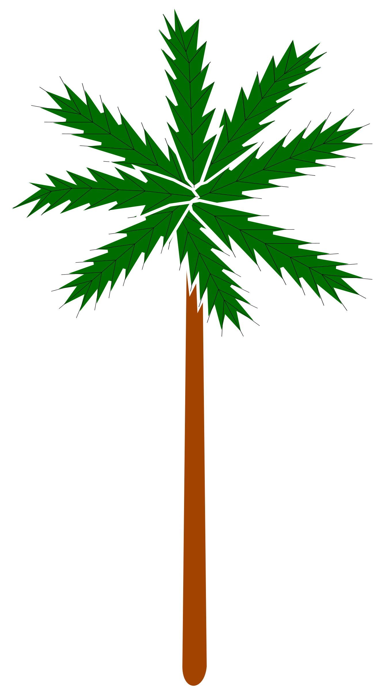 This Free Icons Png Design Of Stylised Palm Tree 2 (1297x2400), Png Download