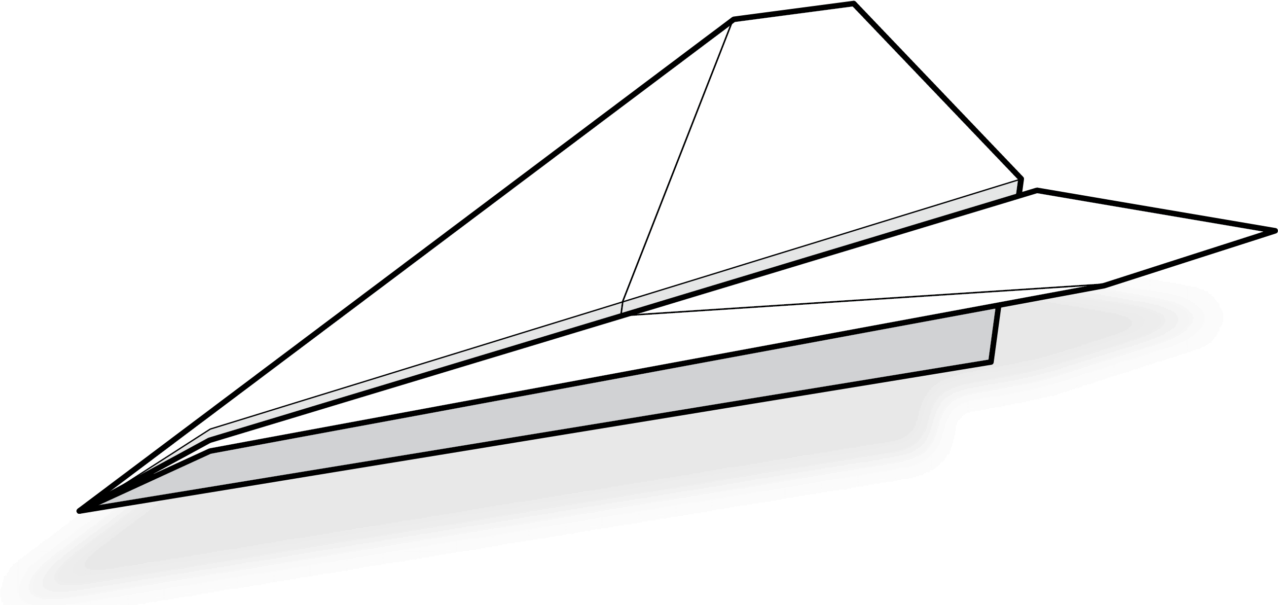 How Can I Build A Better Paper Airplane - Paper Plane (2786x1393), Png Download