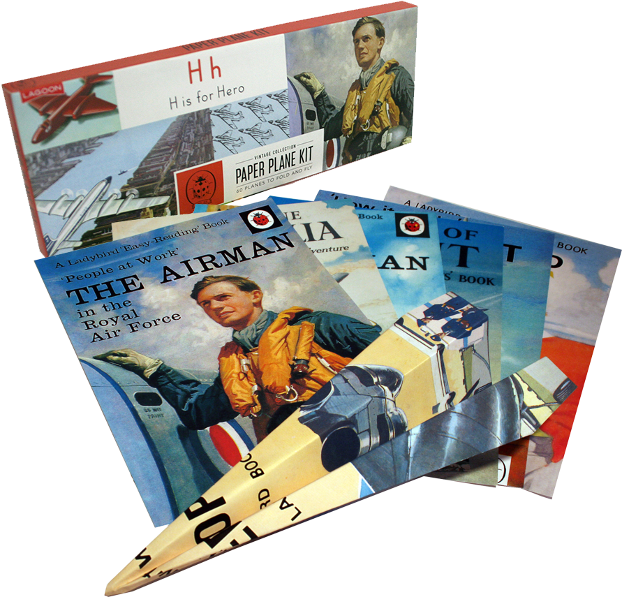 Ladybird Vintage Paper Plane Kit (922x922), Png Download