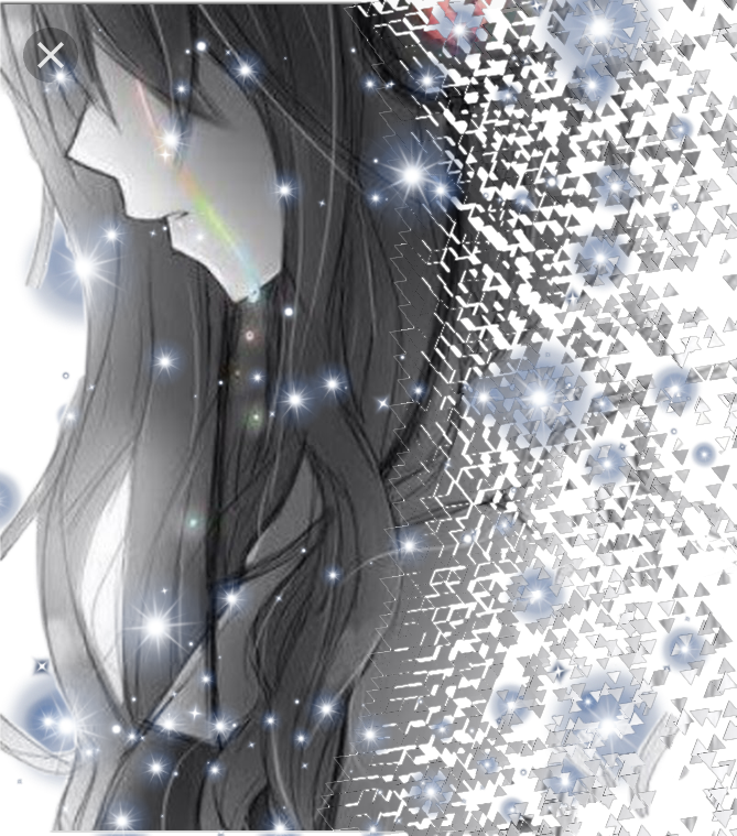 Crying Animegirl Sparkle Depression Freetoedit (669x759), Png Download