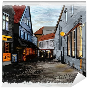 Illustration Of City Street - Illustration (400x400), Png Download