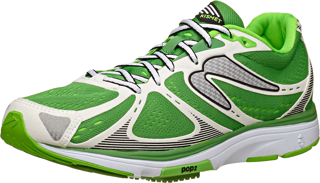 Running Shoes Png Image - Newton Men's Kismet - Lime/white (m011914) (1051x602), Png Download