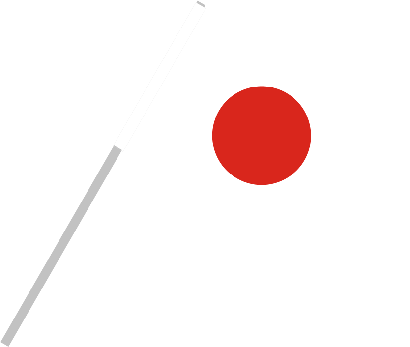 Flag With Flagpole Tunnel - Japanese Flag On Flagpole (913x774), Png Download