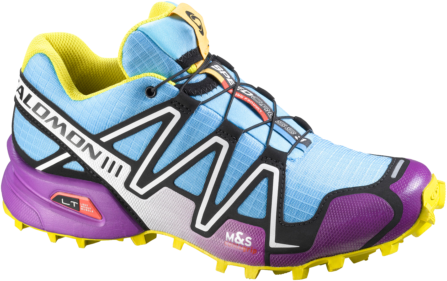 Running Shoes Png Image - Salomon Speedcross 3 Sneakers (1704x1072), Png Download