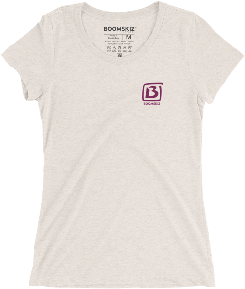 Boomskiz B Square Ladies Tri Blend T Shirt - Clothing (1024x1024), Png Download