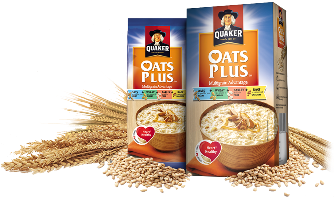 Quaker Oats Plus - Quaker Oats Plus - Multigrain Advantage - 300 Gm (1104x666), Png Download