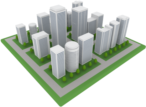 3d Building Clipart - City Clip Art 3d (500x400), Png Download