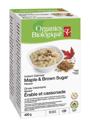 Pc Organics Maple & Brown Sugar Flavour Instant Oatmeal - Pc Organic Oatmeal (420x420), Png Download