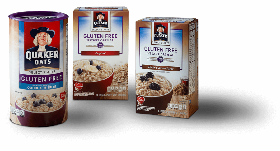 Download Quaker Gluten Free Original Instant Oatmeal - Quaker Gluten Free Maple & Brown Sugar Instant (900x484), Png Download