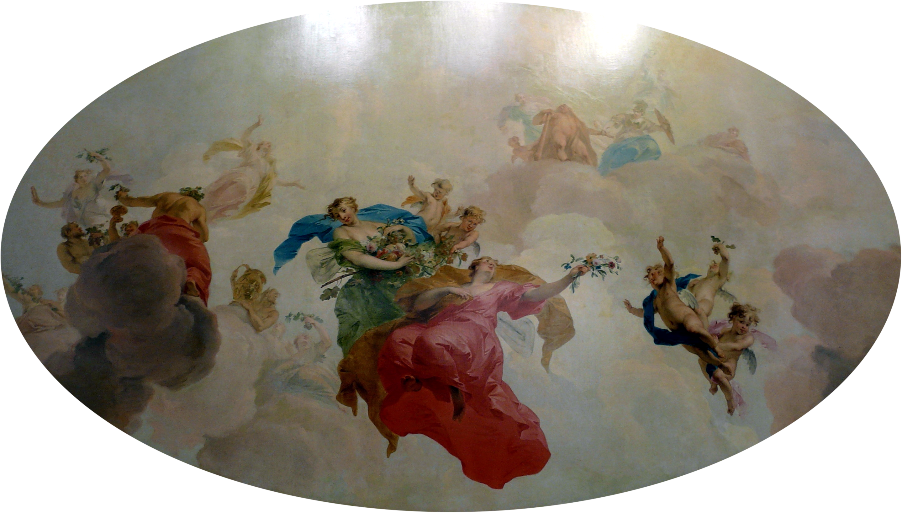 File - Wlanl - Jankie - Goden In Het Luchtruim, Jacob - Painting (2877x1635), Png Download