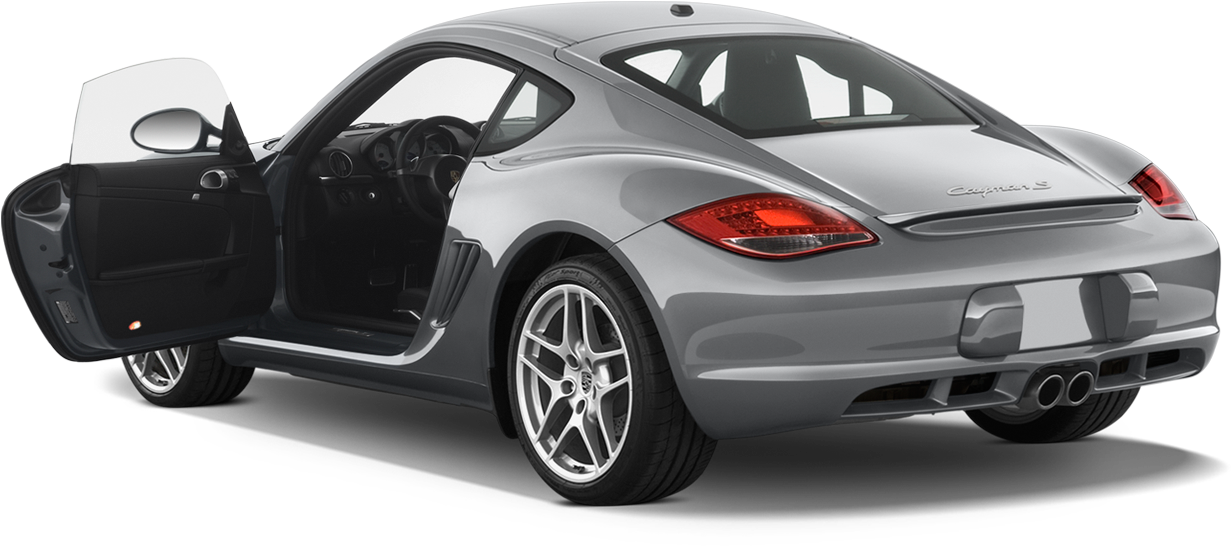 Porsche Cayman Silver Car Door Open Coupe Sportscar - Porsche Cayenne 2 Door (1280x960), Png Download