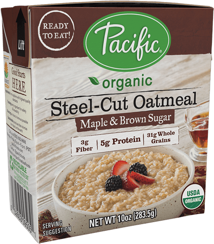 Organic Steel-cut Oatmeal - Maple & Brown Sugar (1000x1000), Png Download