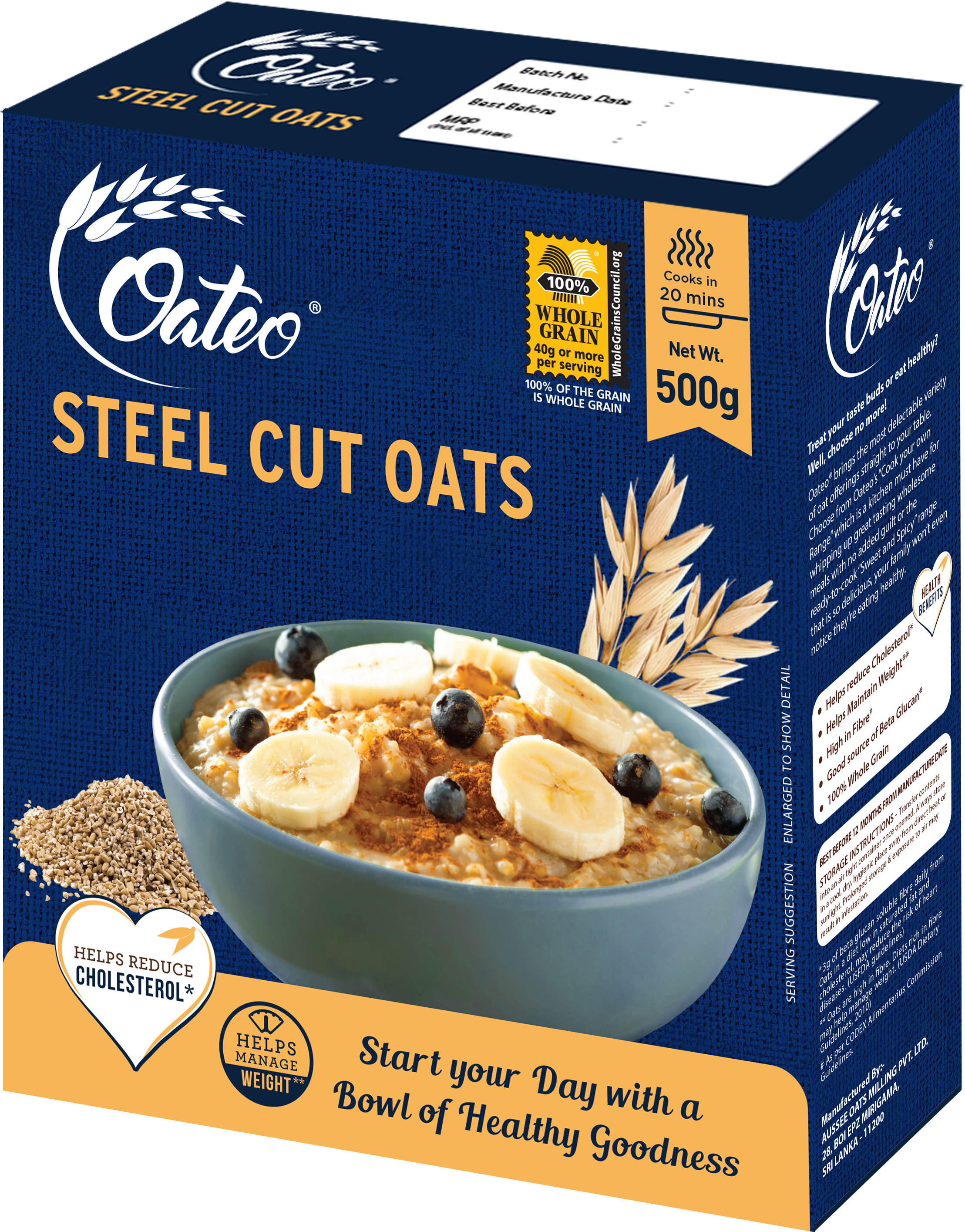 Steel Cut Oats In Sri Lanka (3000x3000), Png Download
