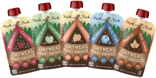 Celebrate National Oatmeal Month With Munk Pack Oatmeal - Munk Pack Oatmeal Fruit Squeeze, Peach Chia Vanilla (530x257), Png Download