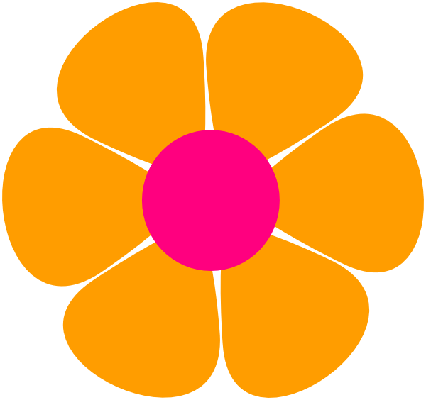 Blue Flower Clipart 60's - Flower Png Clipart (600x564), Png Download